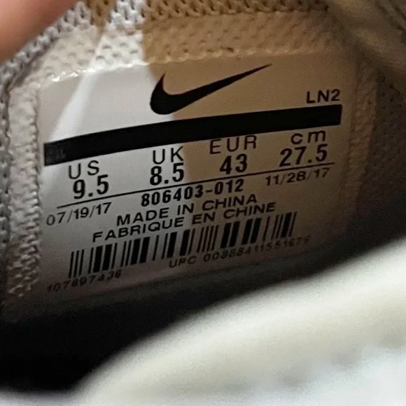 Nike Air Force 1 High Top White Pure Platinum Athletic Sneakers Shoes - Picture 5 of 5